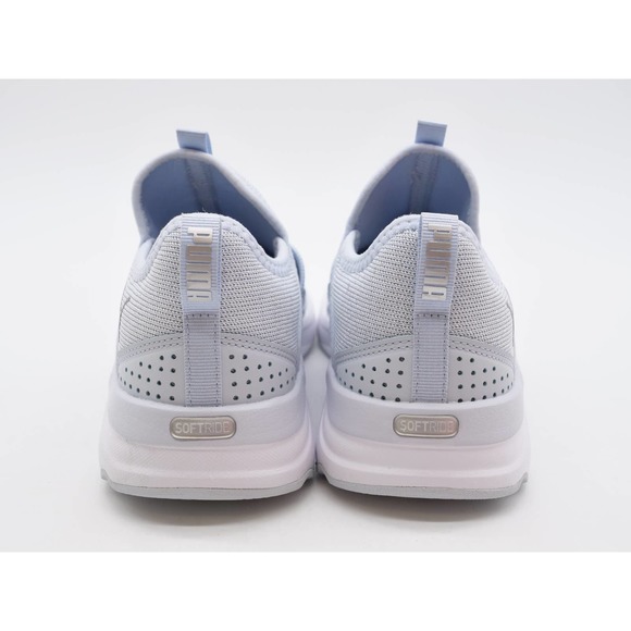 Puma Softride Sophia Shimer Kids 5.5C Slip On Sneakers Silver Mesh Running Shoes - Picture 8 of 10